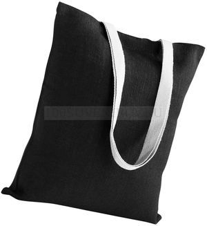 Фото Холщовая сумка черная на плечо JUHU