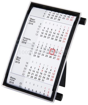 Фото Календарь настольный на 2 года; размер 18,5*11 см, цвет- черный, пластик