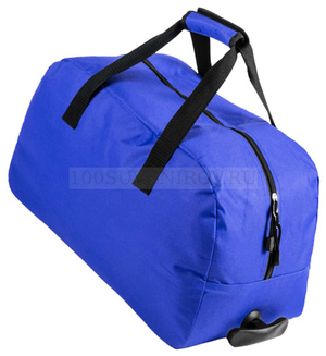 Фото Черная сумка на 2 колесиках BERTOX, синий, 600D