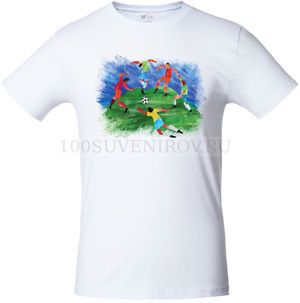 Фото Белая футболка "ФУТБОЛ VIA МАТИСС" 190, размер M