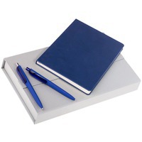 Письменный набор синий TRIO: ежедневник, ручка, карандаш
