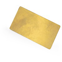 Значок металлический золотистый из латуни "ПРЯМОУГОЛЬНИК"