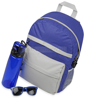 Фото Синий набор из пластика CHIARO: рюкзак, бутылка спортивная, очки солнцезащитные