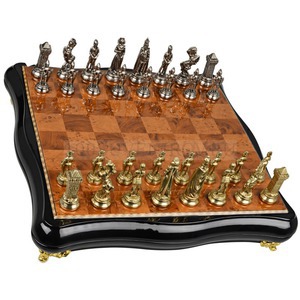 Фото Удивительные шахматы "КАРЛ IV" с позолоченными и посеребренными фигурками