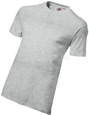 Фото Мужская футболка серая меланж из хлопка SUPER CLUB, размер 2XL