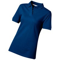 Рубашка поло женская синяя из хлопка FOREHAND C, XL