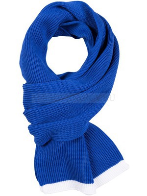 Фото Синий с белым шарф из акрила AMUSE