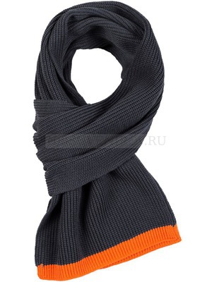 Фото Серый с оранжевым шарф из акрила AMUSE