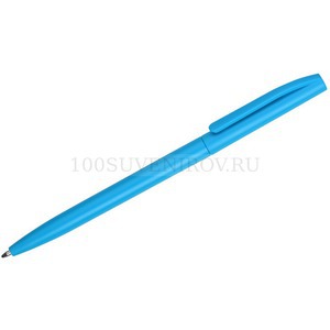 Фото Голубая ручка из пластика овая шариковая REEDY