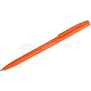Фото Оранжевая ручка из пластика овая шариковая REEDY