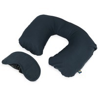 Набор дорожный Sleep Set: маска для глаз, надувная подушка-подголовник, чехол.   и красивые маски для сна