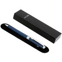 Ручка металлическая шариковая Aphelion в фирменной коробке, синий/серебристый