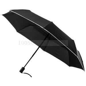 Фото Складной зонт черный из полиэстера SCOTTSDALE