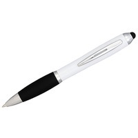 Ручка-стилус шариковая «Nash», белый/черный/серебристый