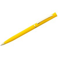 Ручка шариковая желтая из пластика EURO GOLD