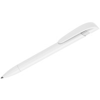 Ручка белая из пластика овая шариковая YES F