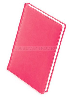 Фото Классический недатированный розовый ежедневник VELVET-А5 из искуственной кожи под тиснение, тампопечать, уф-печать, 14,5 х 20,5 х 2 см. Практичный ежедневник для сотрудников. 