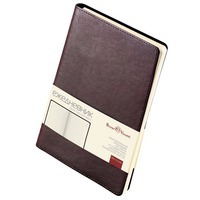 Стильный недатированный ежедневник MILANO А5 с гибкой обложкой с декоративной строчкой, 13,5 х 21,5 х 1,3 см, коричневый