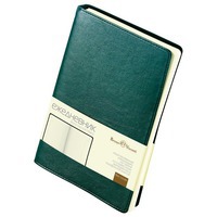 Стильный недатированный ежедневник MILANO А5 с гибкой обложкой с декоративной строчкой, 13,5 х 21,5 х 1,3 см, зеленый