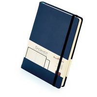 Фирменный блокнот Megapolis Velvet-А5 с твердой обложкой soft-touch на резинке, 14,1 х 21,6 х 1,5 см, темно-синий