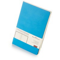 Современный недатированный лаконичный ежедневник MEGAPOLIS FLEX А5 с гибкой обложкой под персонализацию, 14 х 21 х 1,5 см. Ничего лишнего - только ежедневник!, синий флуор