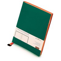 Ежедневник недатированный А5 «Mercury», темно-зеленый/оранжевый