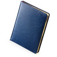 Недатированный ежедневник SIDNEY NEBRASKA А6+ с золотым обрезом под тиснение логотипа, 11 х 15,5 х 1,9 см, синий
