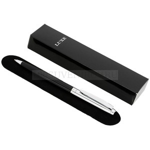 Фото Фирменная металлическая шариковая ручка CEPHEUS в подарочной коробке «Luxe» (серебристый, черный)