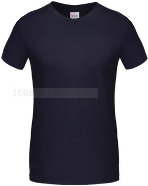 Фото Темно-синяя футболка T-BOLKA 180 под шелкографию, размер M