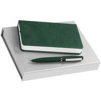 Набор зеленый из кожи BASIS: ежедневник и ручка