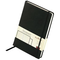 Фирменный блокнот Megapolis Velvet-А5 с твердой обложкой soft-touch на резинке, 14,1 х 21,6 х 1,5 см, черный