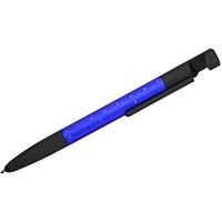 Ручка-стилус металлическая шариковая «Multy» с грипом, синий/черный