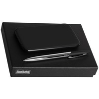 Набор черный из металла HAND HUNTER CATCH: ручка, зарядник софт-тач