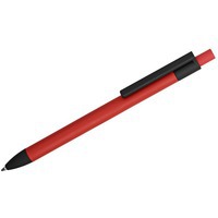 Ручка металлическая красная из металла шариковая Haptic soft-touch