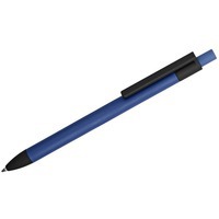 Ручка металлическая синяя из металла soft-touch шариковая Haptic