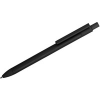 Ручка металлическая черная из металла soft-touch шариковая Haptic