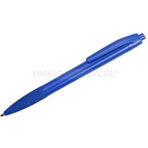Фото Пластиковая ручка синяя из пластика шариковая DIAMOND с грипом