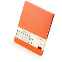 Вертикальный блокнот MEGAPOLIS REPORTER-A5 для деловых мероприятий, клетка, 100 листов, 14,4 х 21,2 х 1,5 см. , оранжевый
