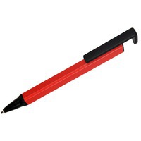 Ручка-подставка металлическая «Кипер Q», красный/черный