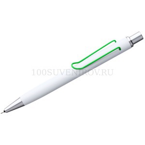 Фото Механический карандаш белый с зеленым из металла CLAMP