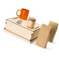 Продуктовый набор подарочный металлический TEA DUO DELUXE: кружка, крем-мед, чай черный и зеленый, ситечко для чая в подарочной коробке