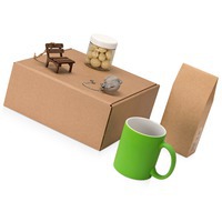 Изображение Продуктовый подарочный набор Tea Cup Superior: чай фруктовый, малина в йогуртовой глазури, ситечко для чая, подвеска, кружка