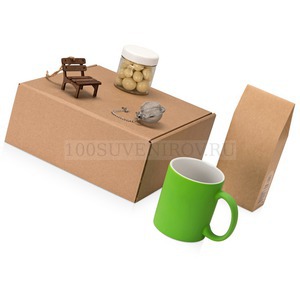 Фото Продуктовый керамический подарочный набор TEA CUP SUPERIOR: чай фруктовый, малина в йогуртовой глазури, ситечко для чая, подвеска, кружка