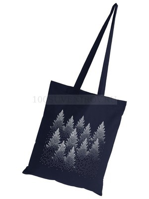 Фото Холщовая сумка темно-синяя из хлопка SILVER CHRISTMAS