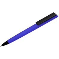 Шариковая ручка TAPER-soft-touch из пластика, синие чернила, d1,1 х 14,9 см 