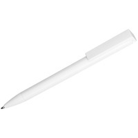 Ручка белая из пластика овая шариковая FILLIP