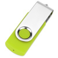 Набор подарочный зеленый из пластика Vision Pro Plus soft-touch с флешкой, ручкой и блокнотом А5