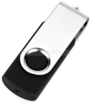 Фото Подарочный набор черный из пластика Vision Pro Plus soft-touch с флешкой, ручкой и блокнотом А5