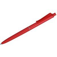 Ручка красная из пластика soft-touch шариковая Plane