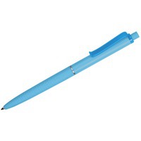 Ручка голубая из пластика soft-touch шариковая Plane